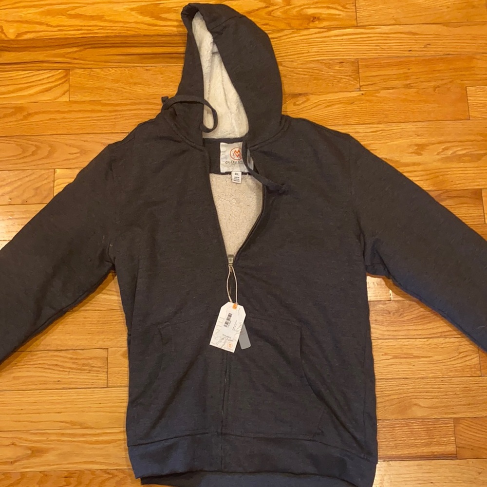 Sherpa lined fleece jacket